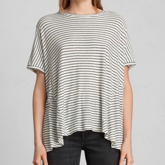 All Saints Elena striped tee XS/S - Picture 1 of 8